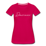 Daviess County Cursive Women's T-Shirt - dark pink