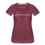 Daviess County Cursive Women's T-Shirt - heather burgundy