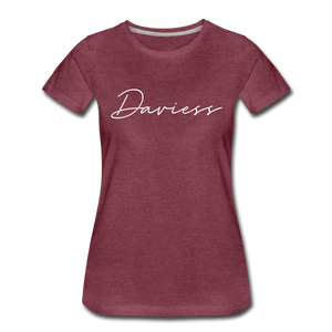 Daviess County Cursive Women's T-Shirt - heather burgundy