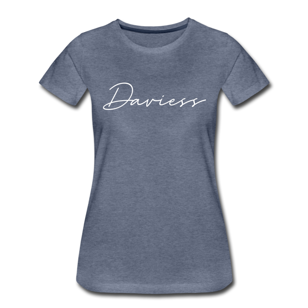 Daviess County Cursive Women's T-Shirt - heather blue