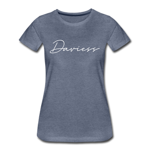 Daviess County Cursive Women's T-Shirt - heather blue