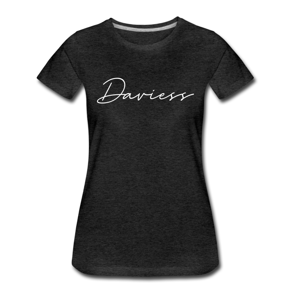 Daviess County Cursive Women's T-Shirt - charcoal gray