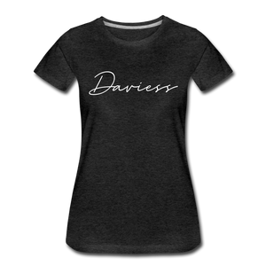 Daviess County Cursive Women's T-Shirt - charcoal gray