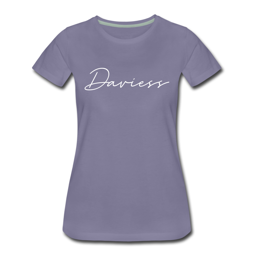 Daviess County Cursive Women's T-Shirt - washed violet