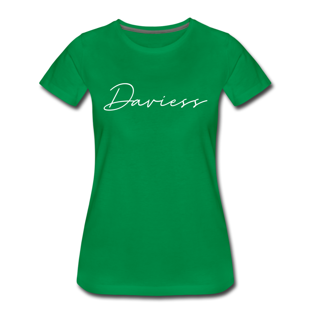 Daviess County Cursive Women's T-Shirt - kelly green