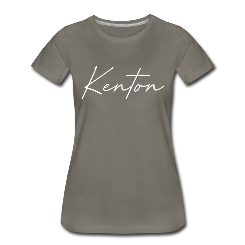 Kenton County Cursive Women's T-Shirt - asphalt gray