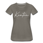 Kenton County Cursive Women's T-Shirt - asphalt gray