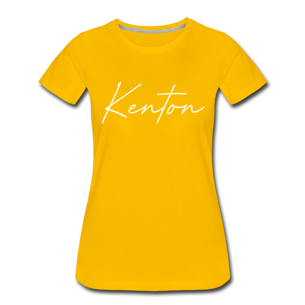 Kenton County Cursive Women's T-Shirt - sun yellow