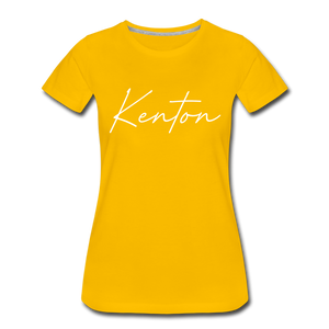 Kenton County Cursive Women's T-Shirt - sun yellow