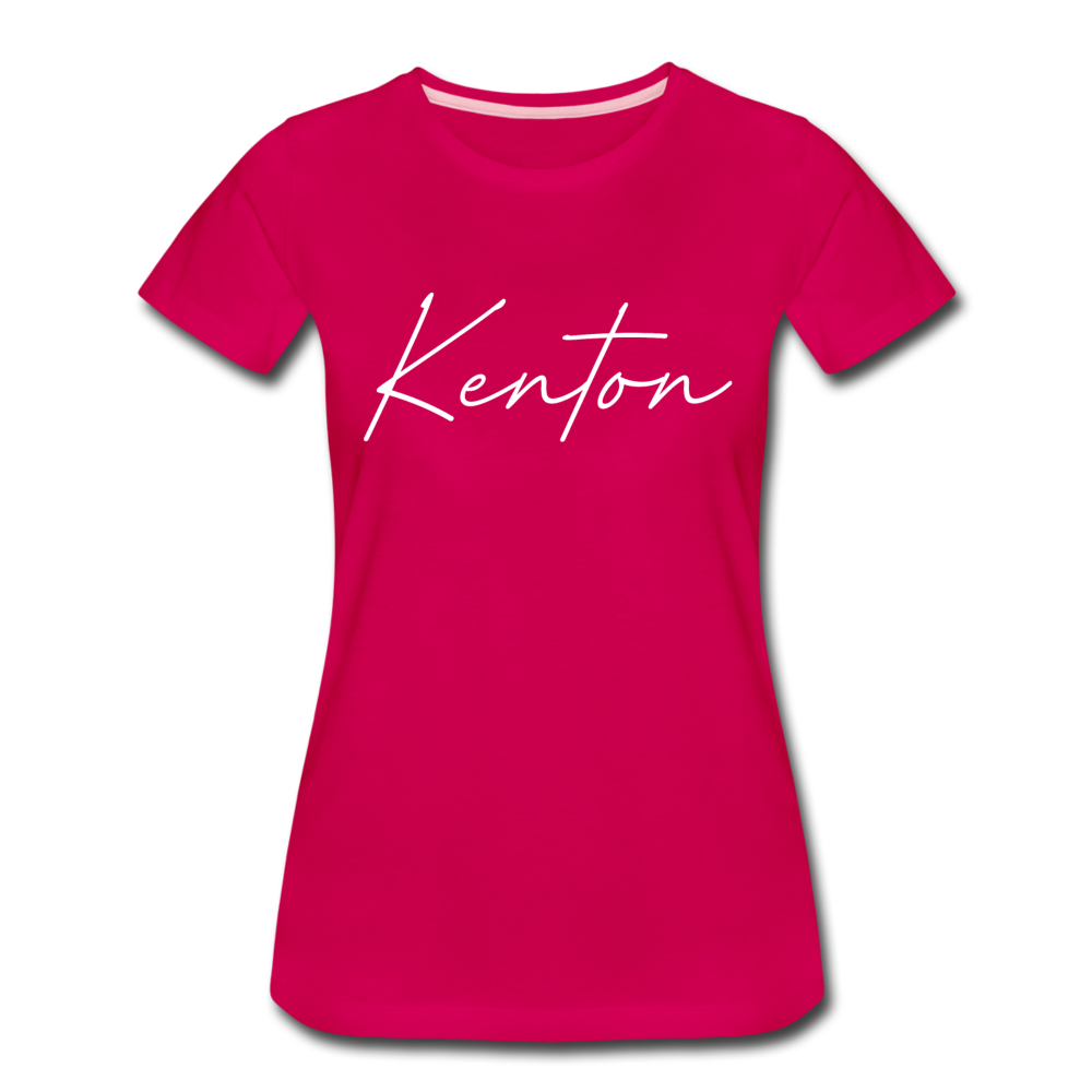 Kenton County Cursive Women's T-Shirt - dark pink