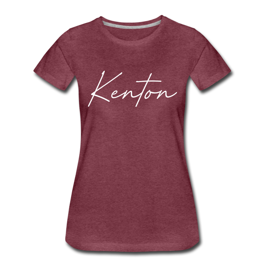 Kenton County Cursive Women's T-Shirt - heather burgundy