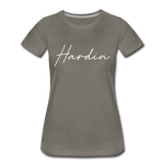 Hardin County Cursive Women's T-Shirt - asphalt gray