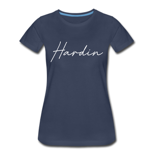 Hardin County Cursive Women's T-Shirt - navy