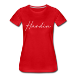 Hardin County Cursive Women's T-Shirt - red