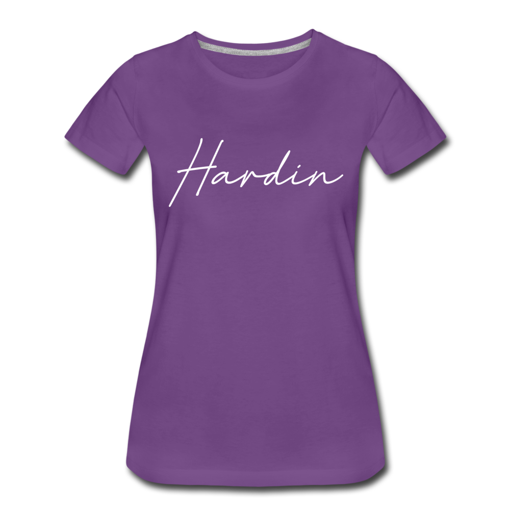 Hardin County Cursive Women's T-Shirt - purple