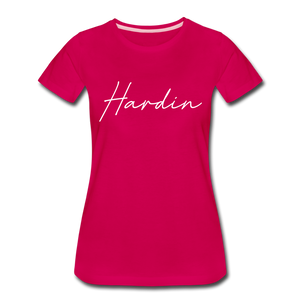 Hardin County Cursive Women's T-Shirt - dark pink