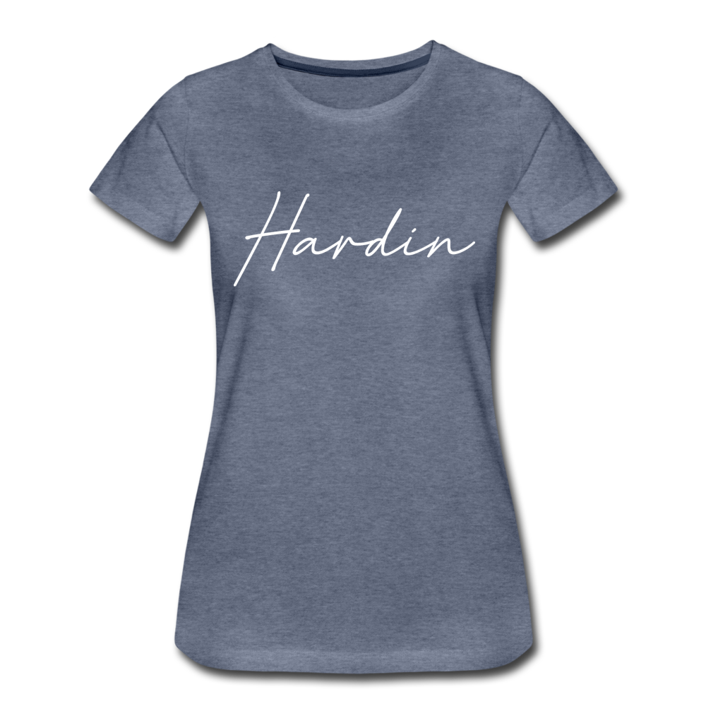 Hardin County Cursive Women's T-Shirt - heather blue