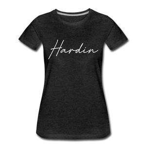 Hardin County Cursive Women's T-Shirt - charcoal gray