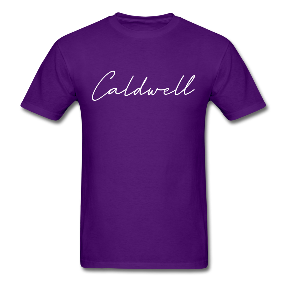 Caldwell County Cursive T-Shirt - purple