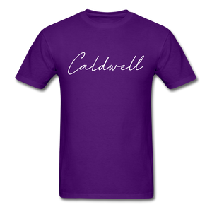 Caldwell County Cursive T-Shirt - purple