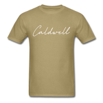 Caldwell County Cursive T-Shirt - khaki