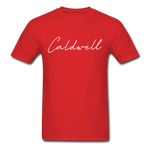 Caldwell County Cursive T-Shirt - red