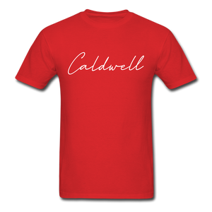 Caldwell County Cursive T-Shirt - red