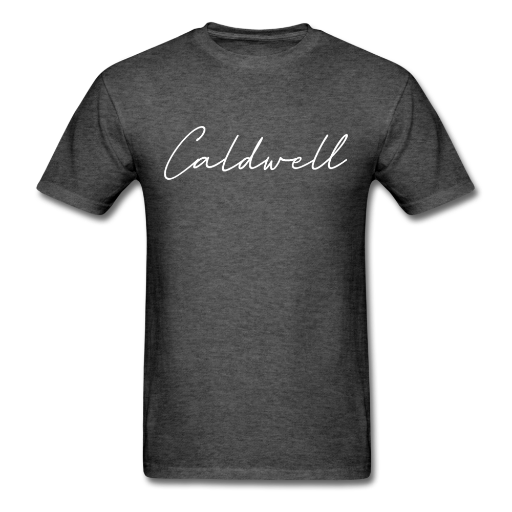 Caldwell County Cursive T-Shirt - heather black