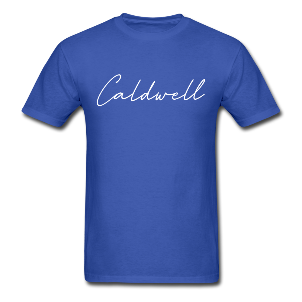 Caldwell County Cursive T-Shirt - royal blue