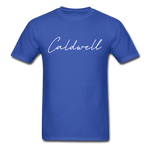 Caldwell County Cursive T-Shirt - royal blue