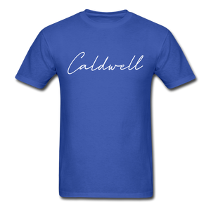 Caldwell County Cursive T-Shirt - royal blue