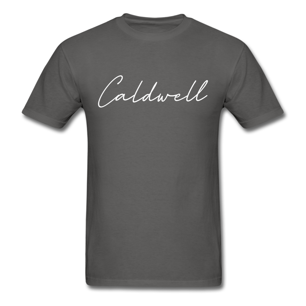 Caldwell County Cursive T-Shirt - charcoal