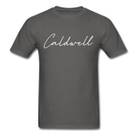 Caldwell County Cursive T-Shirt - charcoal