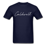 Caldwell County Cursive T-Shirt - navy