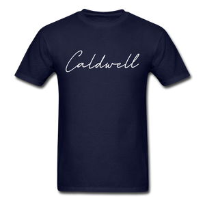 Caldwell County Cursive T-Shirt - navy