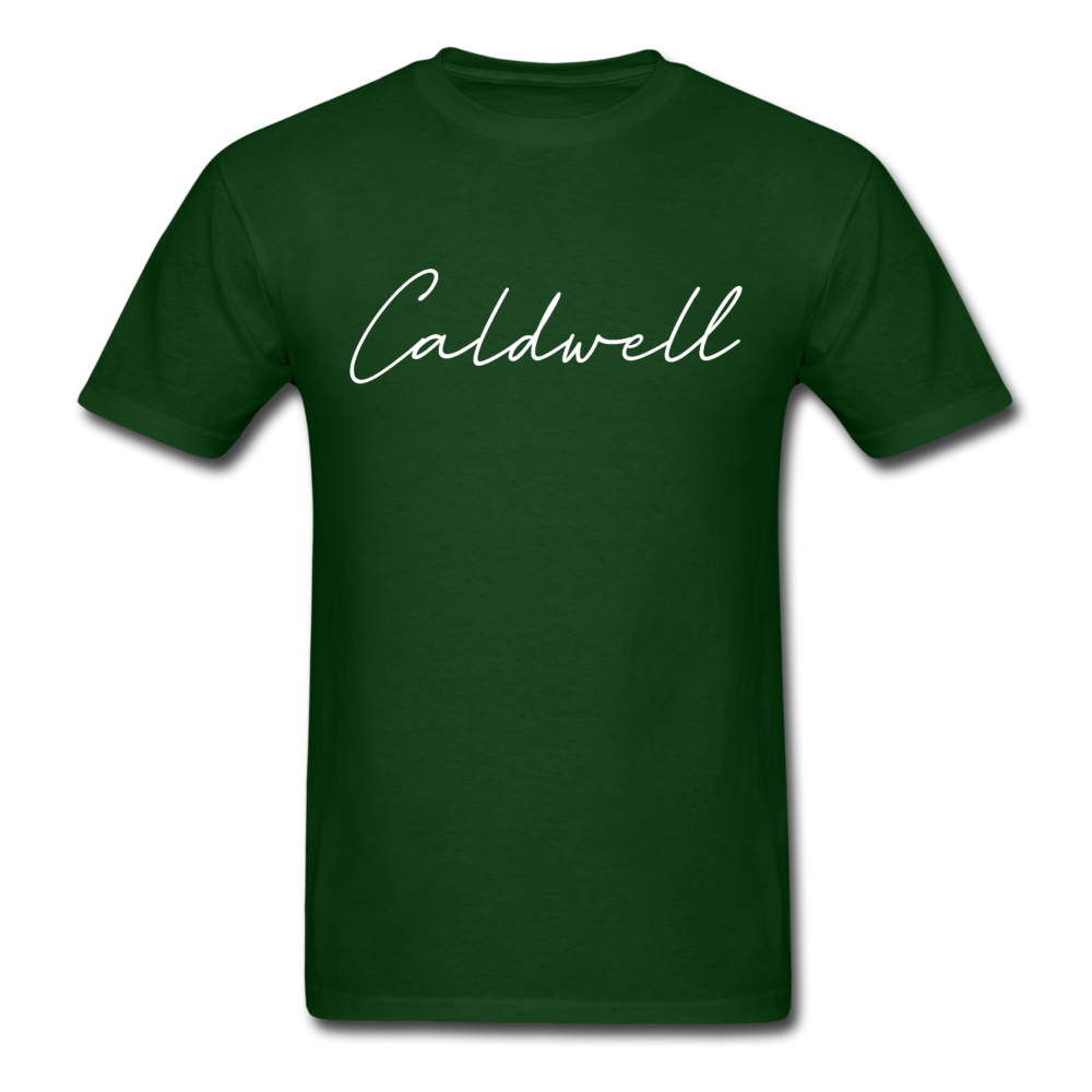 Caldwell County Cursive T-Shirt - forest green