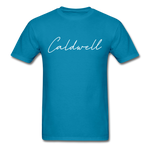 Caldwell County Cursive T-Shirt - turquoise