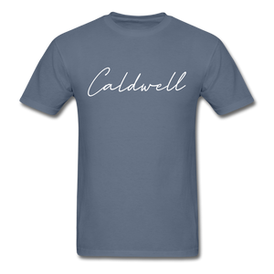 Caldwell County Cursive T-Shirt - denim