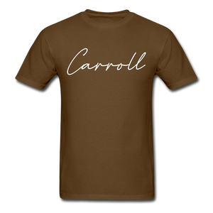 Carroll County Cursive T-Shirt - brown