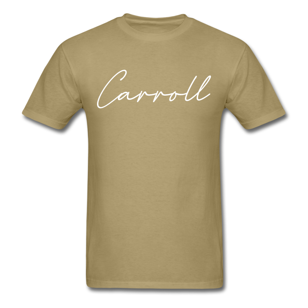 Carroll County Cursive T-Shirt - khaki