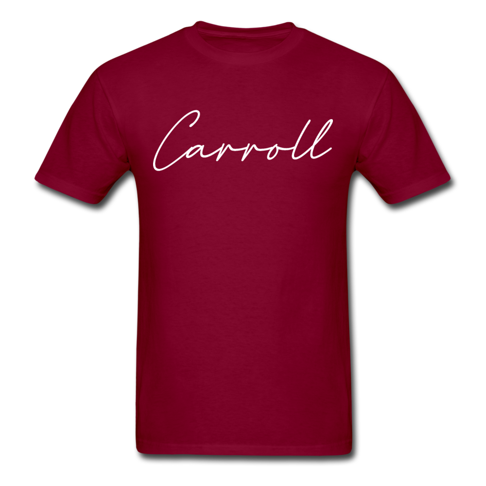 Carroll County Cursive T-Shirt - burgundy