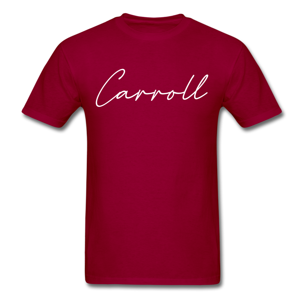 Carroll County Cursive T-Shirt - dark red