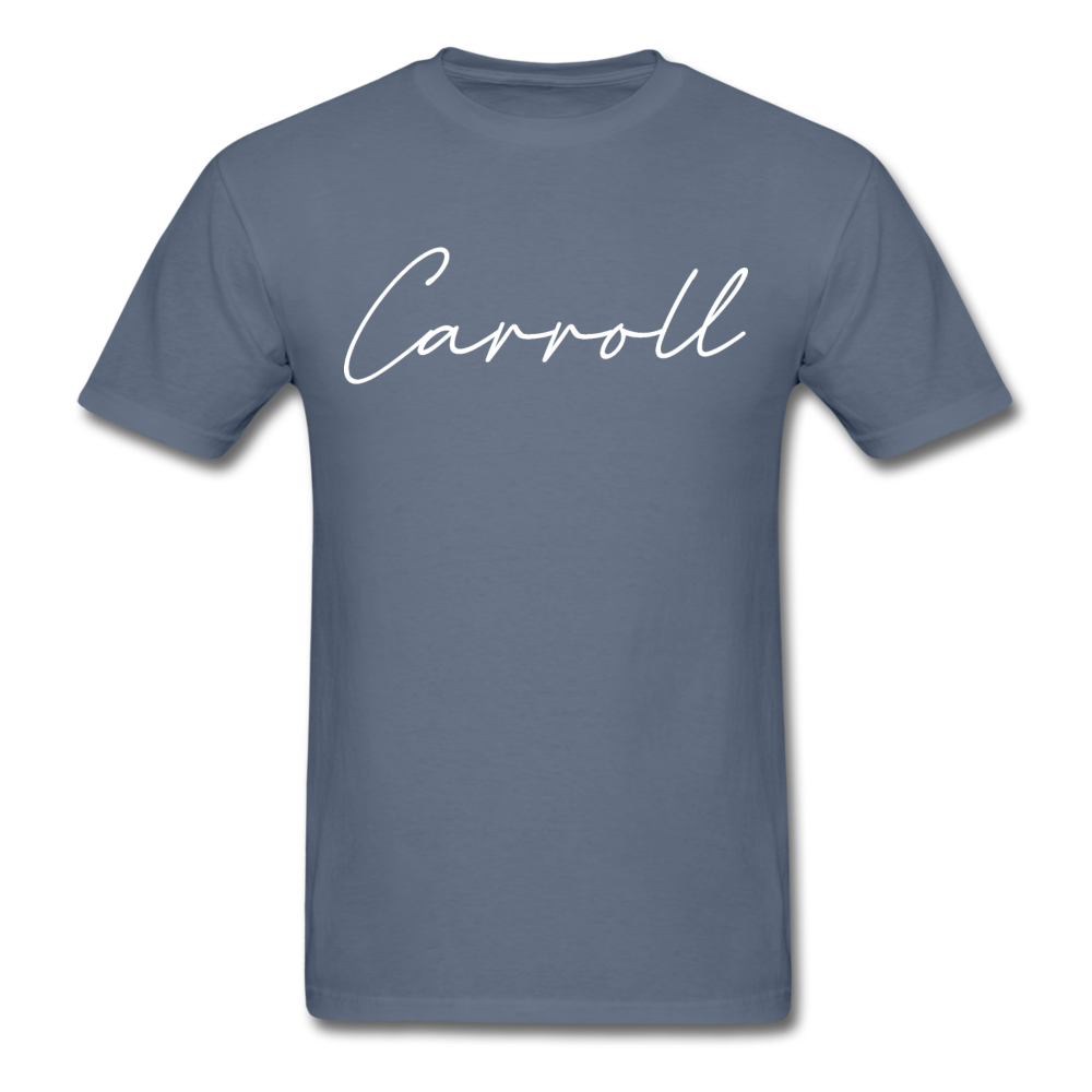 Carroll County Cursive T-Shirt - denim