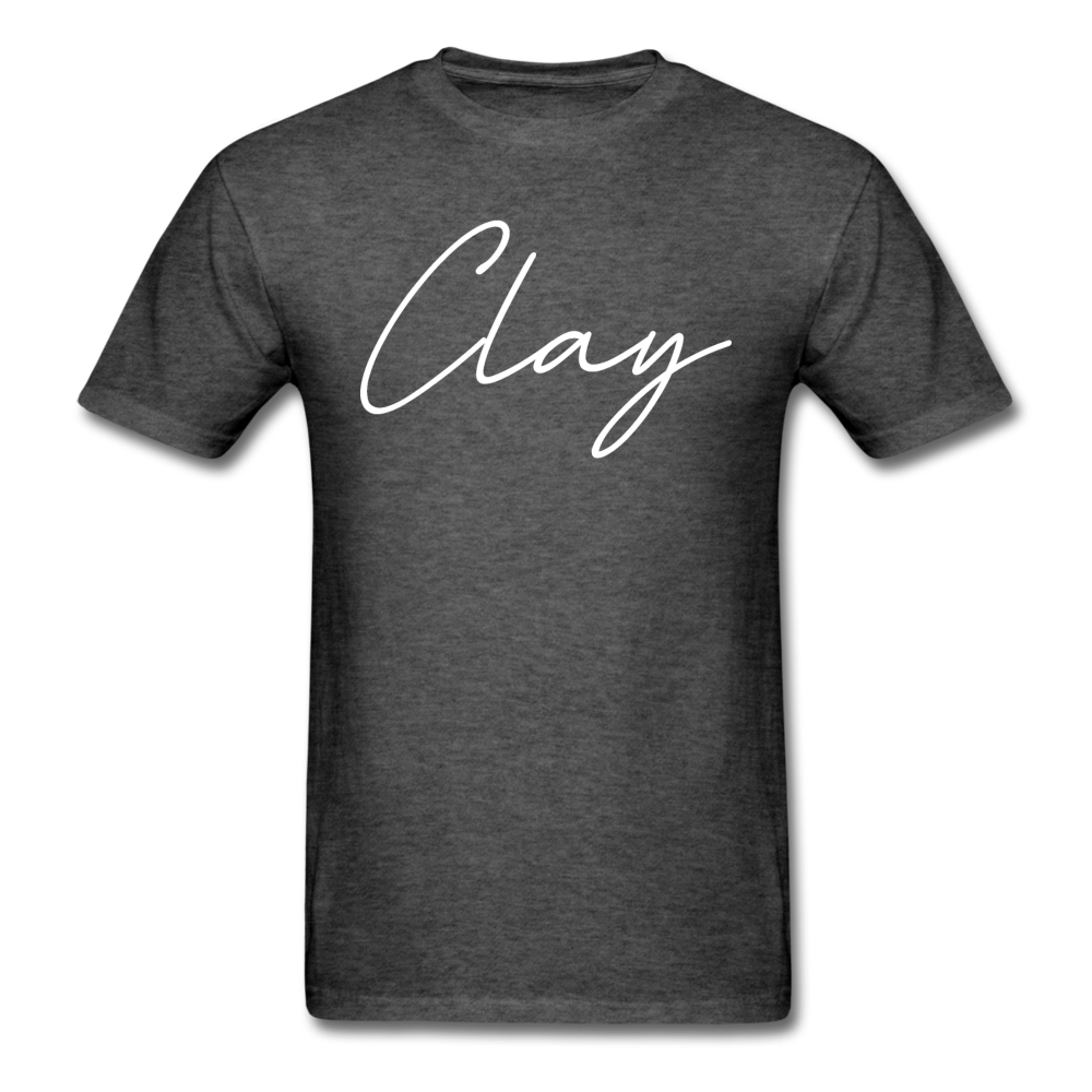 Clay County Cursive T-Shirt - heather black