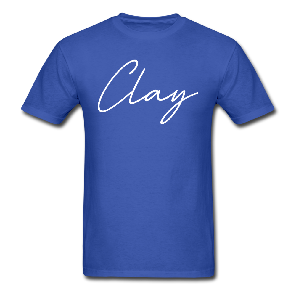 Clay County Cursive T-Shirt - royal blue