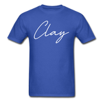 Clay County Cursive T-Shirt - royal blue