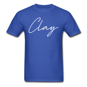 Clay County Cursive T-Shirt - royal blue