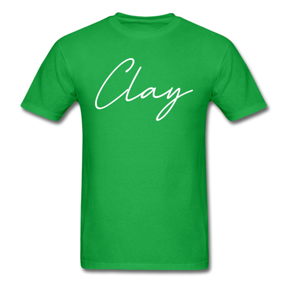 Clay County Cursive T-Shirt - bright green