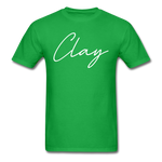 Clay County Cursive T-Shirt - bright green