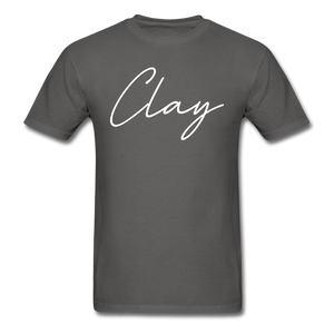 Clay County Cursive T-Shirt - charcoal